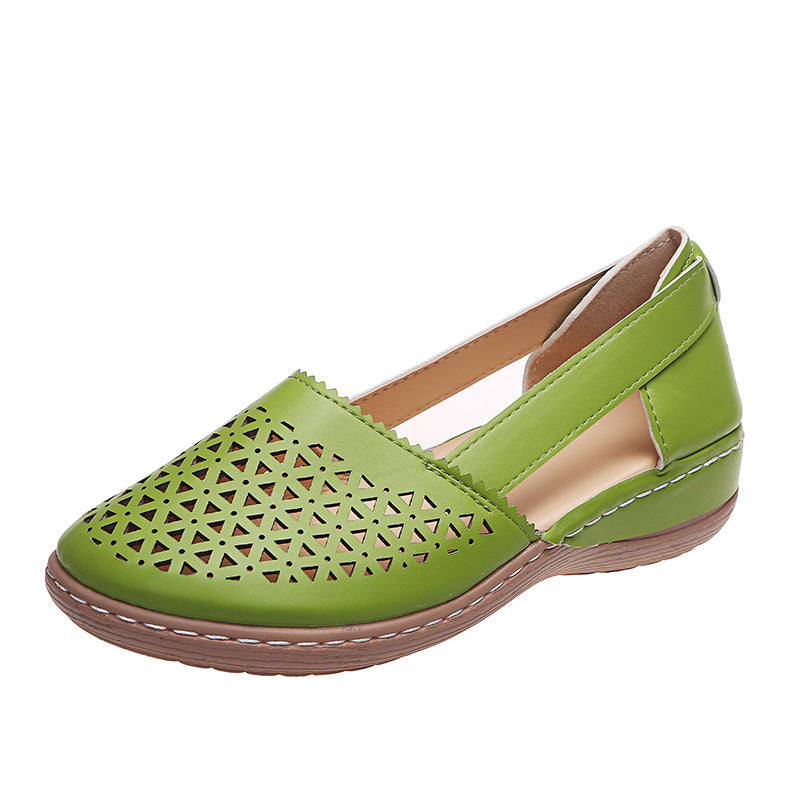 Damen bequeme Slingback-Pantoletten mit durchbrochenem Obermaterial EB