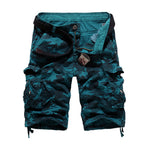 Herren Camo Cargo-Shorts mit mehreren Taschen und verstellbarem Bund EB