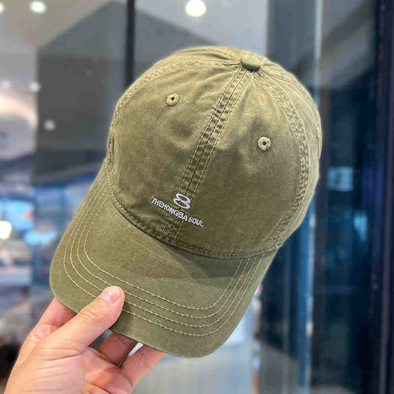 Men's Distressed Cotton Baseball Cap