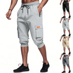 Herren modische Cargo-Shorts mit praktischen Seitentaschen und elastischem Bund EB