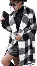 Damen Kuscheliger Karomantel mit oversized Schnitt und weichem Innenfutter EB