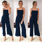 Damen Jumpsuit mit schmalen Trägern und weitem Beinschnitt EB