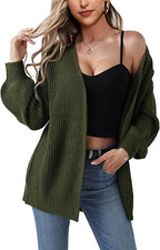 Damen Grober Strickcardigan mit offenen Fronten und lässigem Schnitt EB