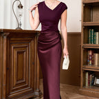 Damen elegantes langes Abendkleid mit figurbetonter Silhouette und extravagantem Rückenausschnitt EB