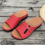 Damen Bequeme Fußbett-Sandalen mit verstellbarem Riemen EB