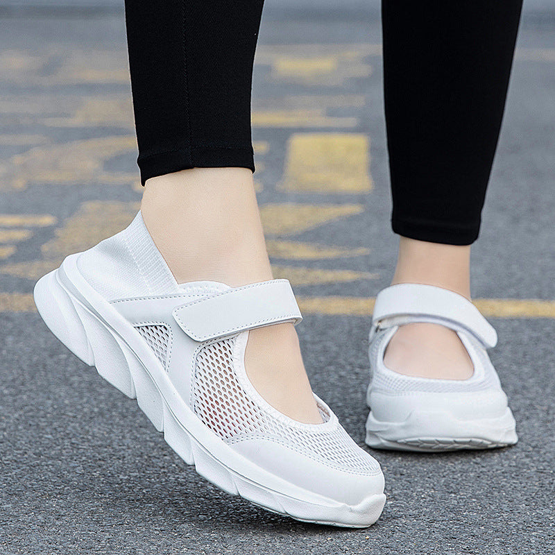 Damen Atmungsaktive Freizeitschuhe mit Klettverschluss und flexiblem Obermaterial EB