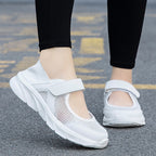 Damen Atmungsaktive Freizeitschuhe mit Klettverschluss und flexiblem Obermaterial EB