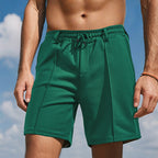 Herren-Shorts mit Mesh-Struktur und Bügelfalte
