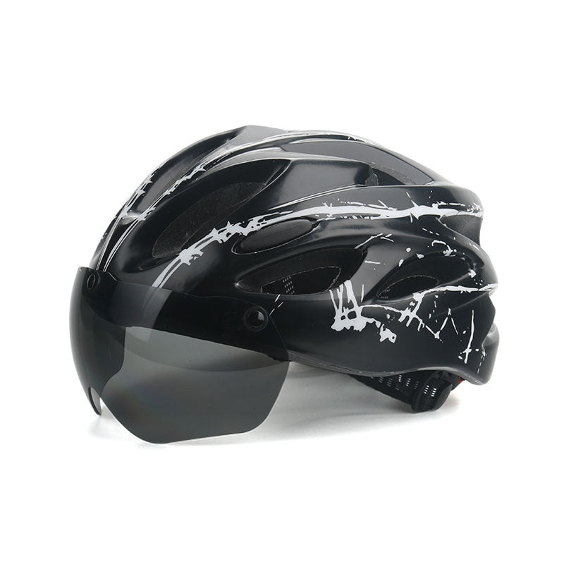 Fahrradhelm mit integriertem Visier