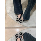 Damen Edle Pumps mit funkelndem Schmuckdetail und bequemer Innensohle EB
