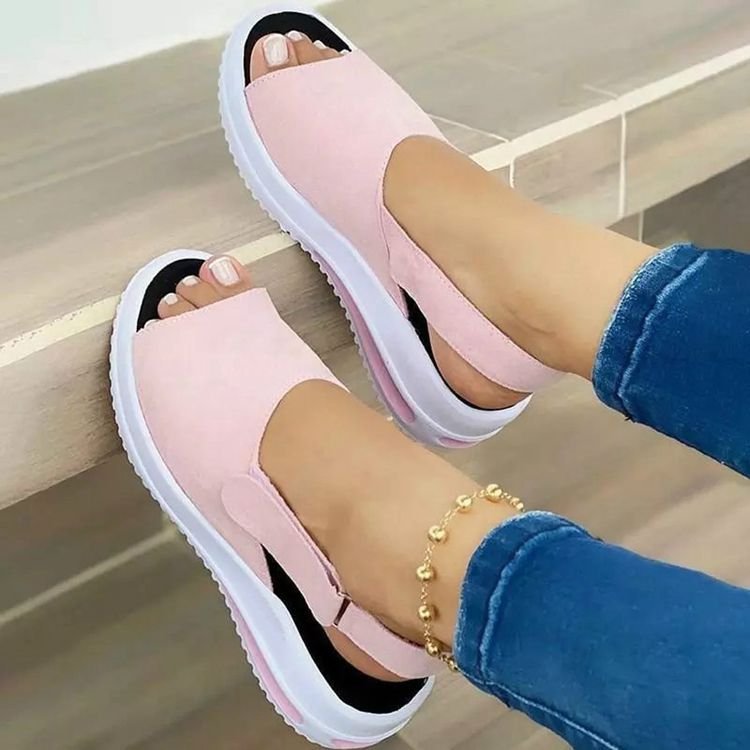 Damen Bunte Sandalen mit elastischer Ferse EB