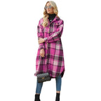 Damen Karierte Overshirtjacke EB