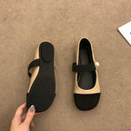Damen Elegante Ballerina-Schuhe mit Perlenverzierung und bequemen Riemen EB