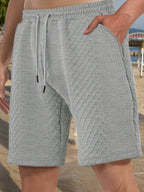 Herren-Strandbermuda aus Waffel-Jersey