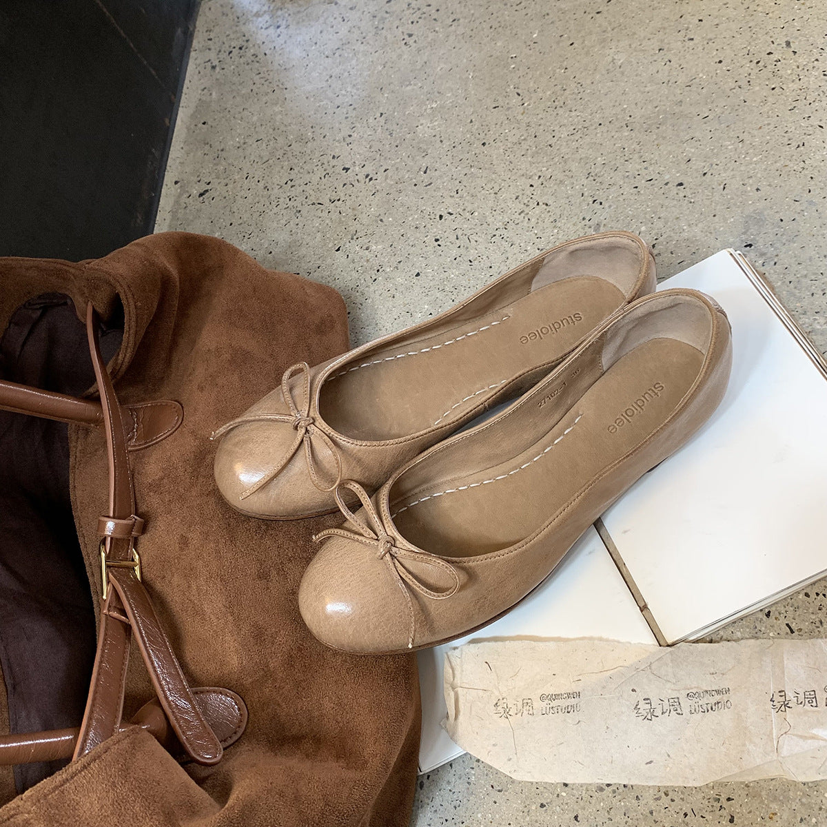 Damen Ballerinas mit zartem Schleifen-Detail und komfortablem Fußbett EB