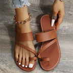 Damen Bequeme Freizeit-Sandalen mit modischem Riemendesign EB