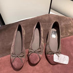 Damen Elegante Ballerinas mit modischem Schleifenakzent EB
