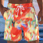 Herren Badeshorts mit animalischem Muster und elastischem Bund EB