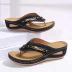 Damen Komfortable Wedge-Sandalen mit verstellbarem Riemen EB