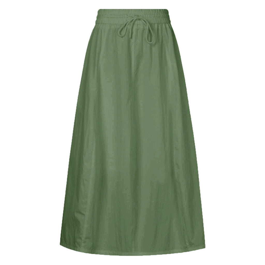 Damen maxilanger Rock mit elastischem Taillenbund und leichtem Material EB