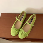 Damen Ballerinas mit verstellbarem Riemen und dekorativem Schleifenakzent EB