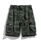 Herren-Camouflage-Cargo-Shorts mit elastischem Bund
