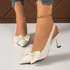 Damen Slingback Pumps mit modischem Schleifen-Detail und elegantem Absatz EB