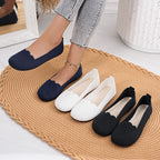 Damen Ballerinas mit elegantem Wellenmuster und rutschfester Sohle EB