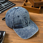 Distressed-Denim-Baseballcap für Herren