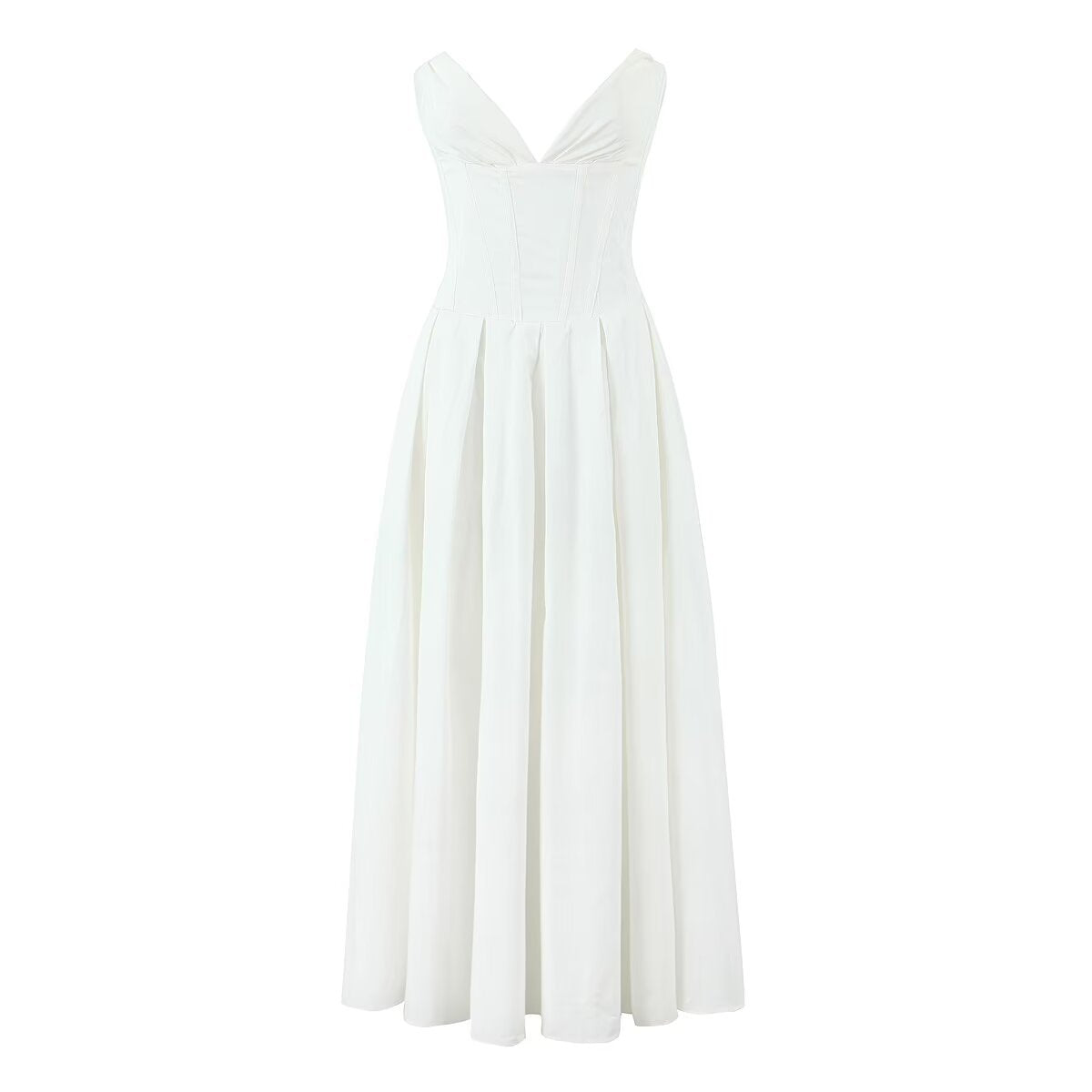 Damen Abendkleid mit herzförmigem Ausschnitt und fließendem Rock EB