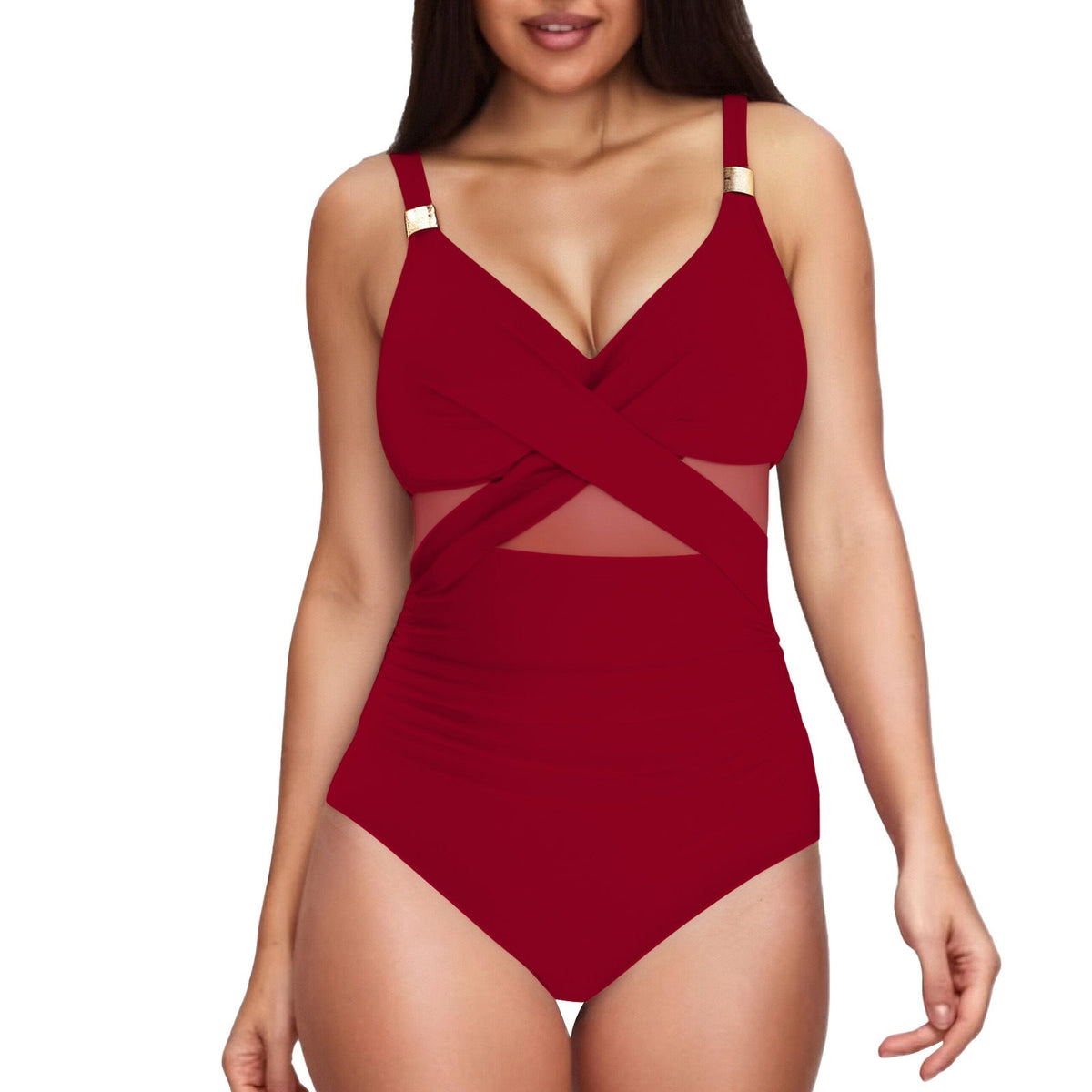 Eleganter Damen-Jumpsuit mit transparenten Einsätzen