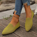 Damen atmungsaktive Slip-On Loafer aus flexiblem Netzmaterial EB
