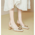 Damen Slingback Pumps mit luxuriösem Schmuckdetail EB