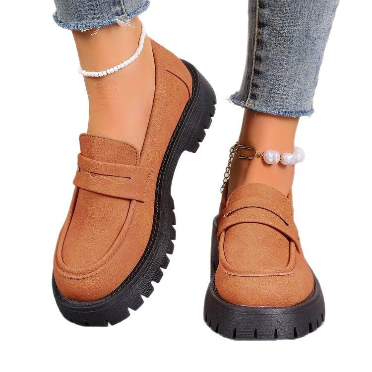 Damen Mokassins mit rutschfester Sohle und elegantem Riemendesign EB