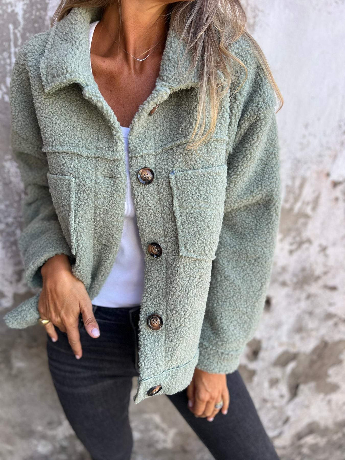 Damen Kuscheliger Fleece-Hemdjacke EB