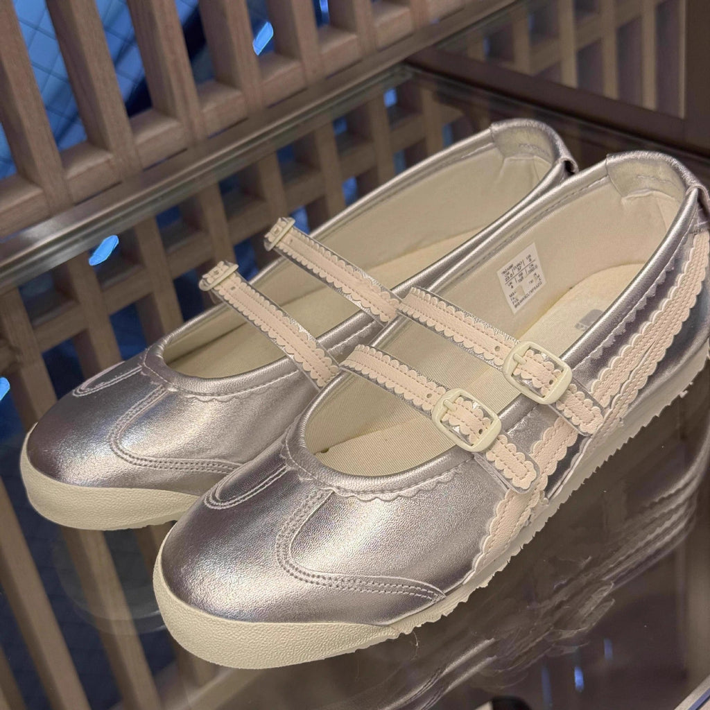 Damen Ballerinas mit verspieltem Riemendesign und hochwertiger Lederoberfläche EB
