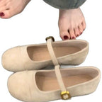 Damen elegante Ballerinas mit modischem Riemchen und komfortablem Fußbett EB