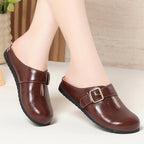 Damen Clogs mit modischem Riemen und komfortablem Fußbett EB