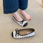Damen Ballerinas mit verspieltem Punktedesign und zierlichem Schleifenakzent EB