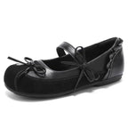 Damen Ballerinas mit zierlichem Riemchen und elegantem Schleifendetail EB
