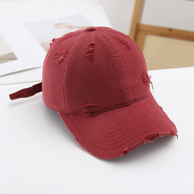 Damen Casual Destroyed-Basecap
