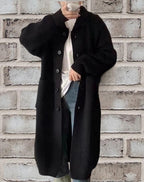 Damen Grobstrick-Cardigan mit großzügigen Taschen und modernem Button-Design EB
