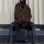 Damen Kunstfelljacke im oversized Design mit lässigem Schnitt EB