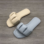 Damen Bequeme Slides mit dekorativem Knotenverschluss EB