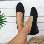 Damen bequeme Slip-On Ballerinas mit ergonomischem Fußbett EB
