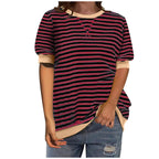 Damen Modisches Streifenshirt mit lässigem Schnitt EB