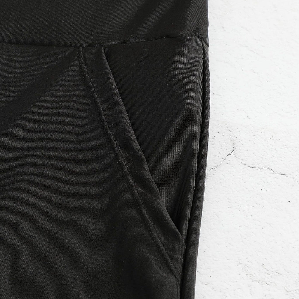 Damen-Badeshorts mit hohem Bund und Seitentaschen