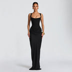 Damen Elegantes Maxi-Kleid mit raffinierten Drapierungen EB