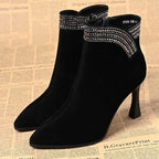 Damen Elegante Ankle Boots mit funkelndem Dekor EB