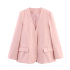 Damen Blazerjacke mit elegantem Schnitt und modernen Taschen EB